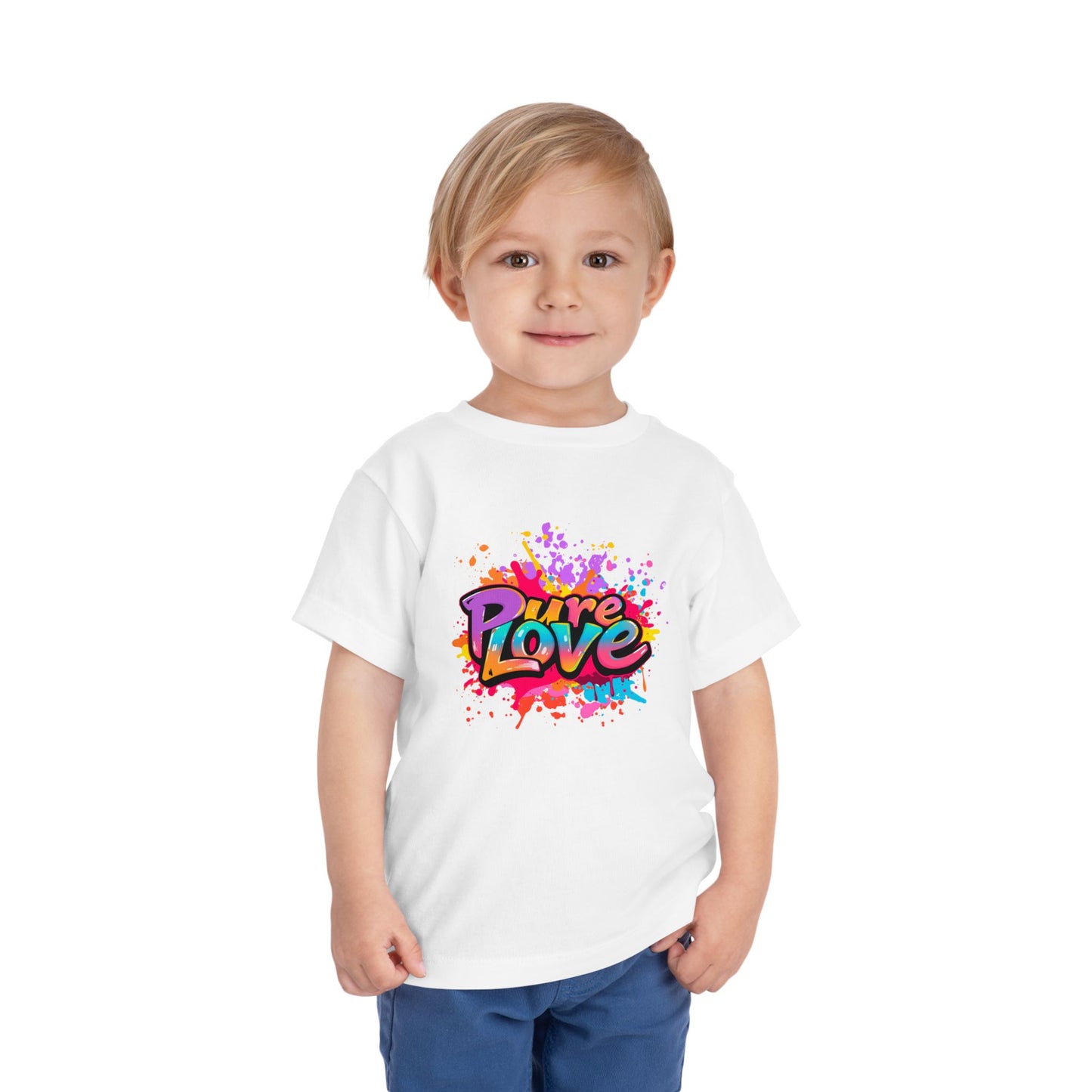 Toddler Tee - Vibrant Pure Love Splash