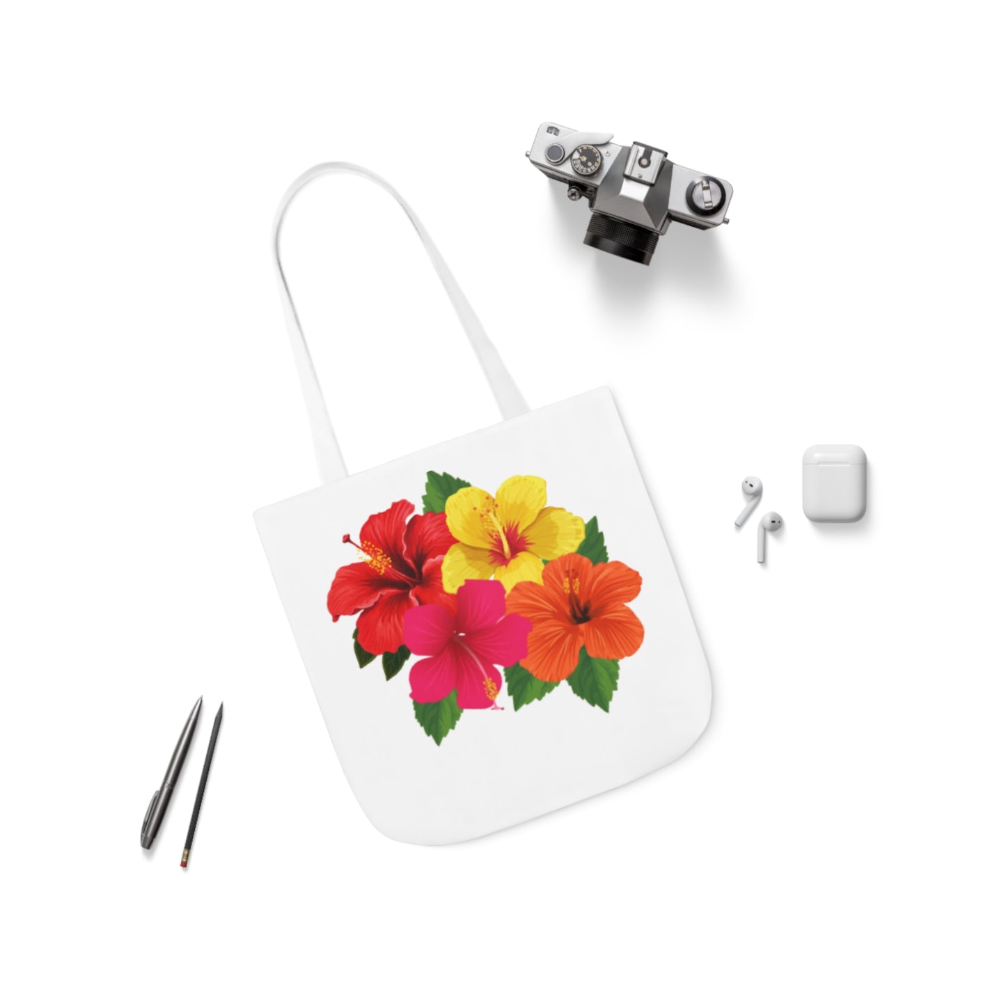Hibiscus Canvas Tote Bag