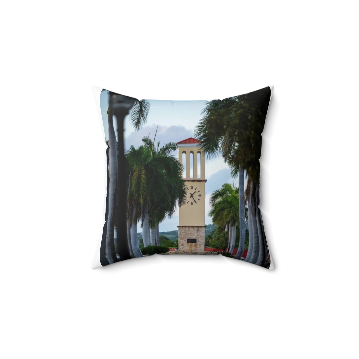 Tower Clock Square Pillow
