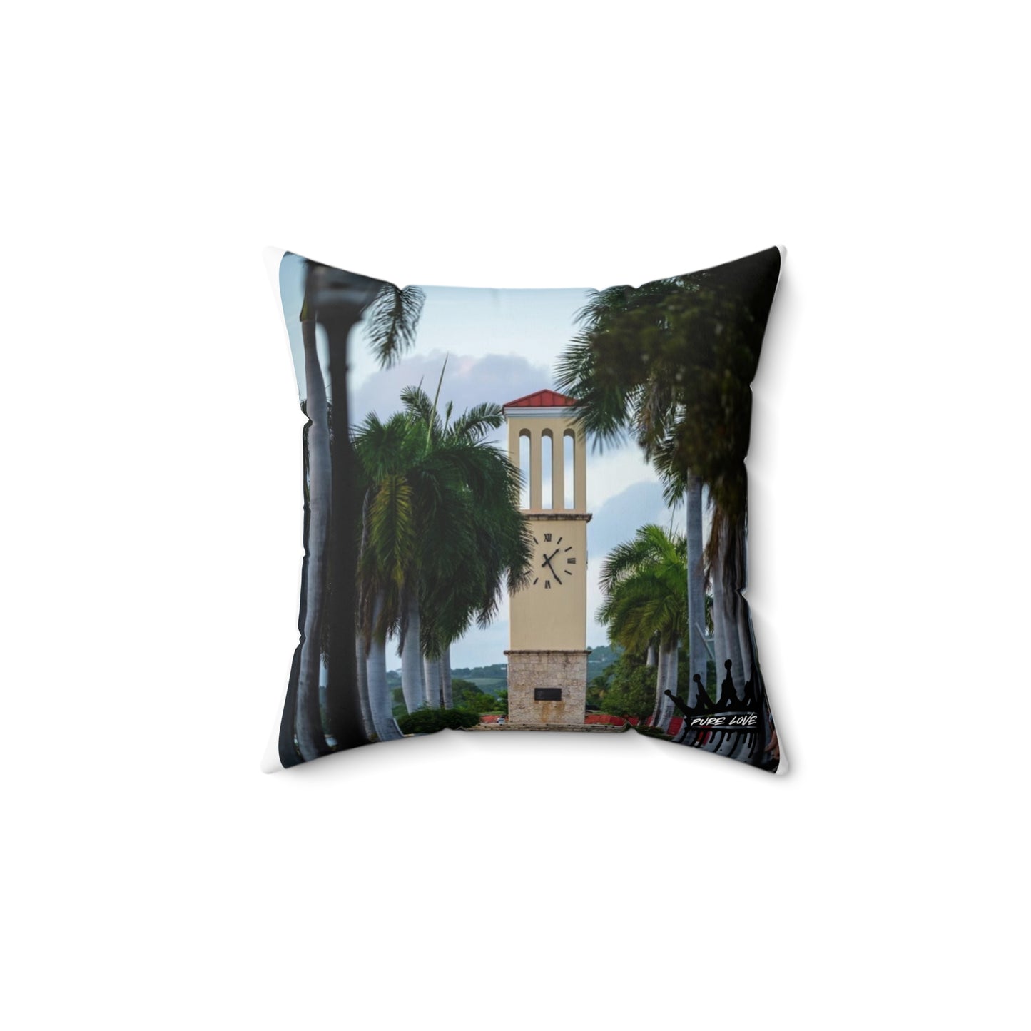 Tower Clock Square Pillow