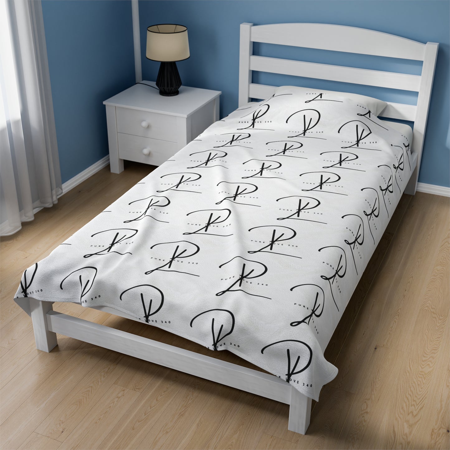 Blk PL Plush Blanket