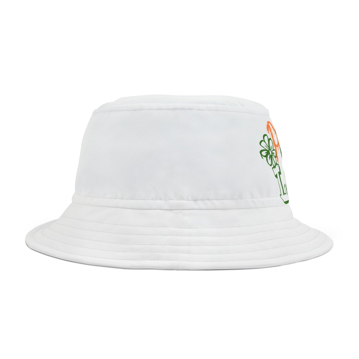 Pure Love Bucket Hat (green /orange )
