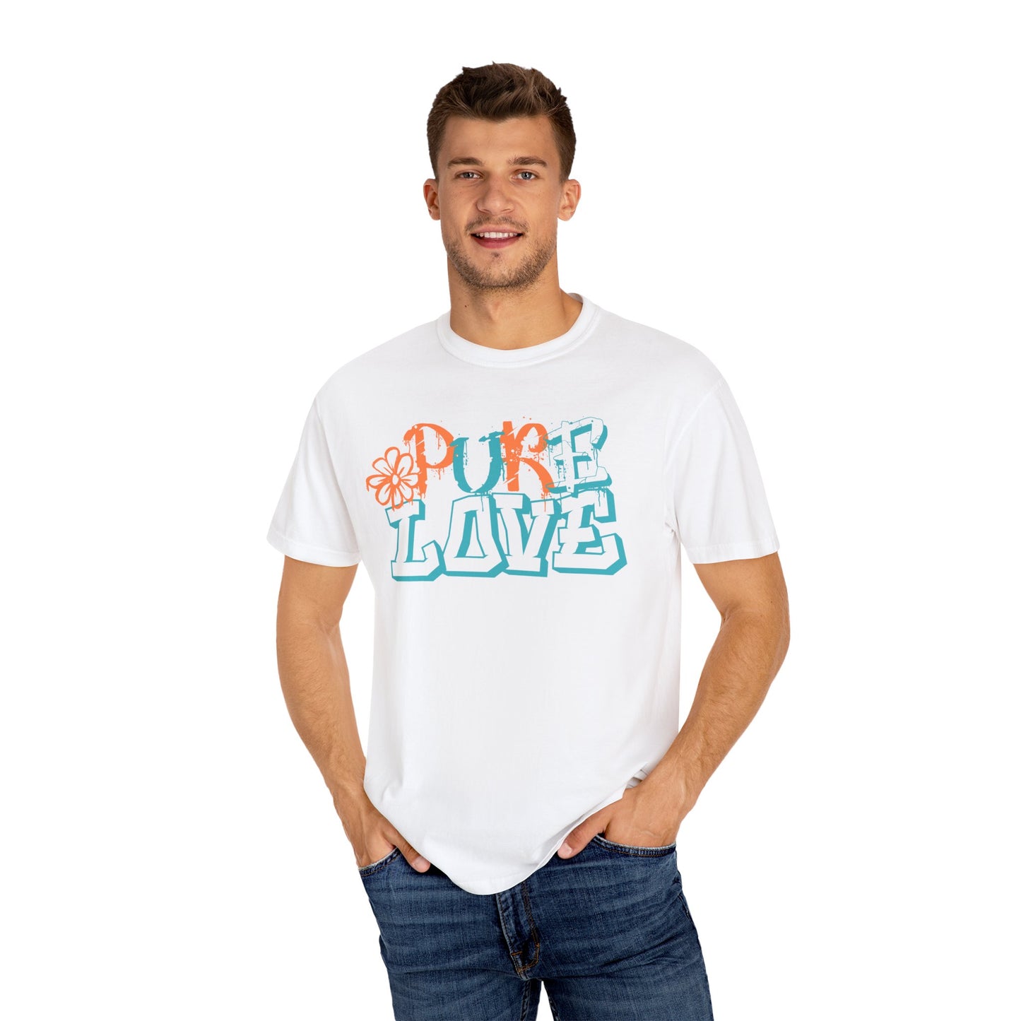 Pure Love T-shirt (Orange/Blue)