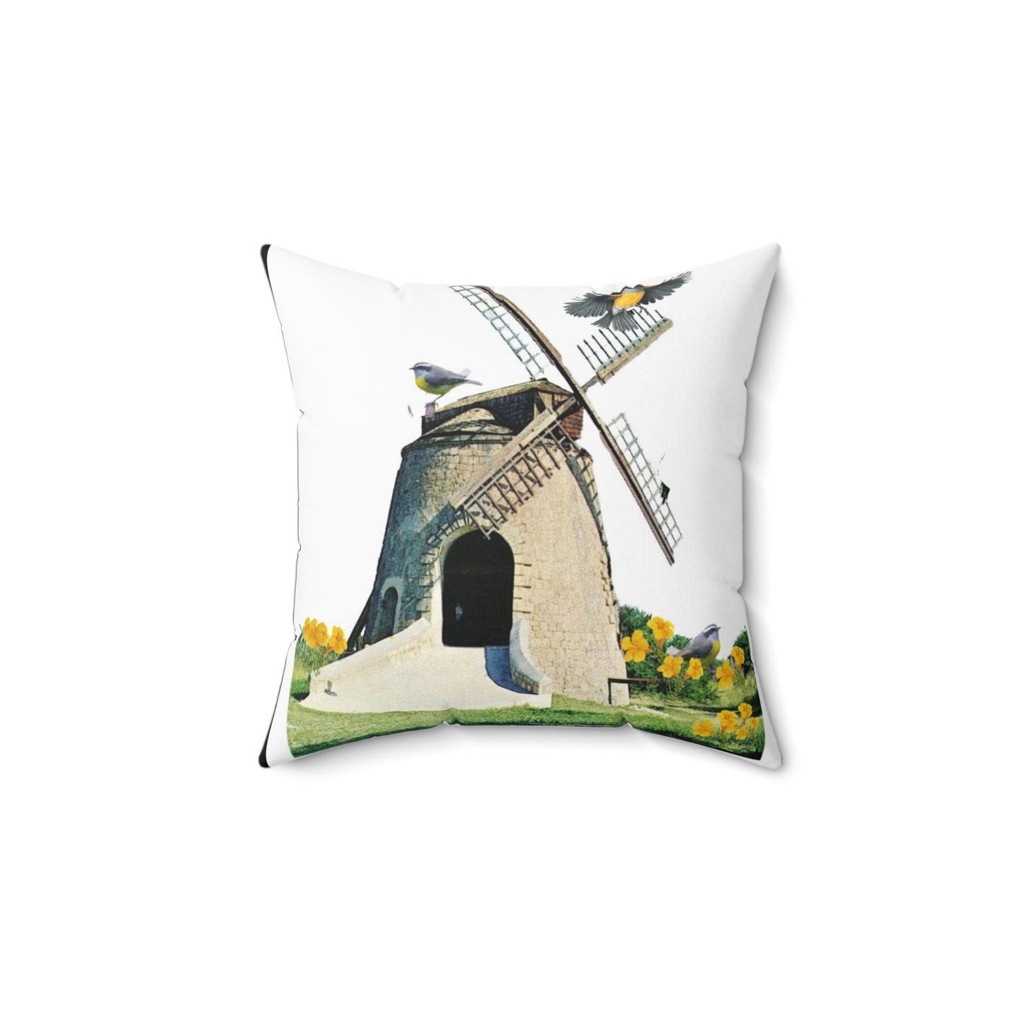 Whim Mill Square Pillow (Black/White)