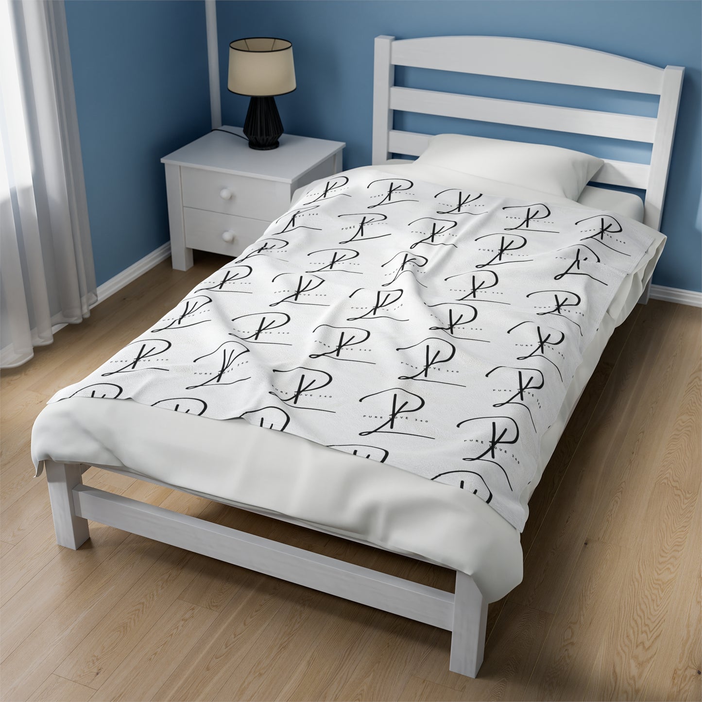 Blk PL Plush Blanket