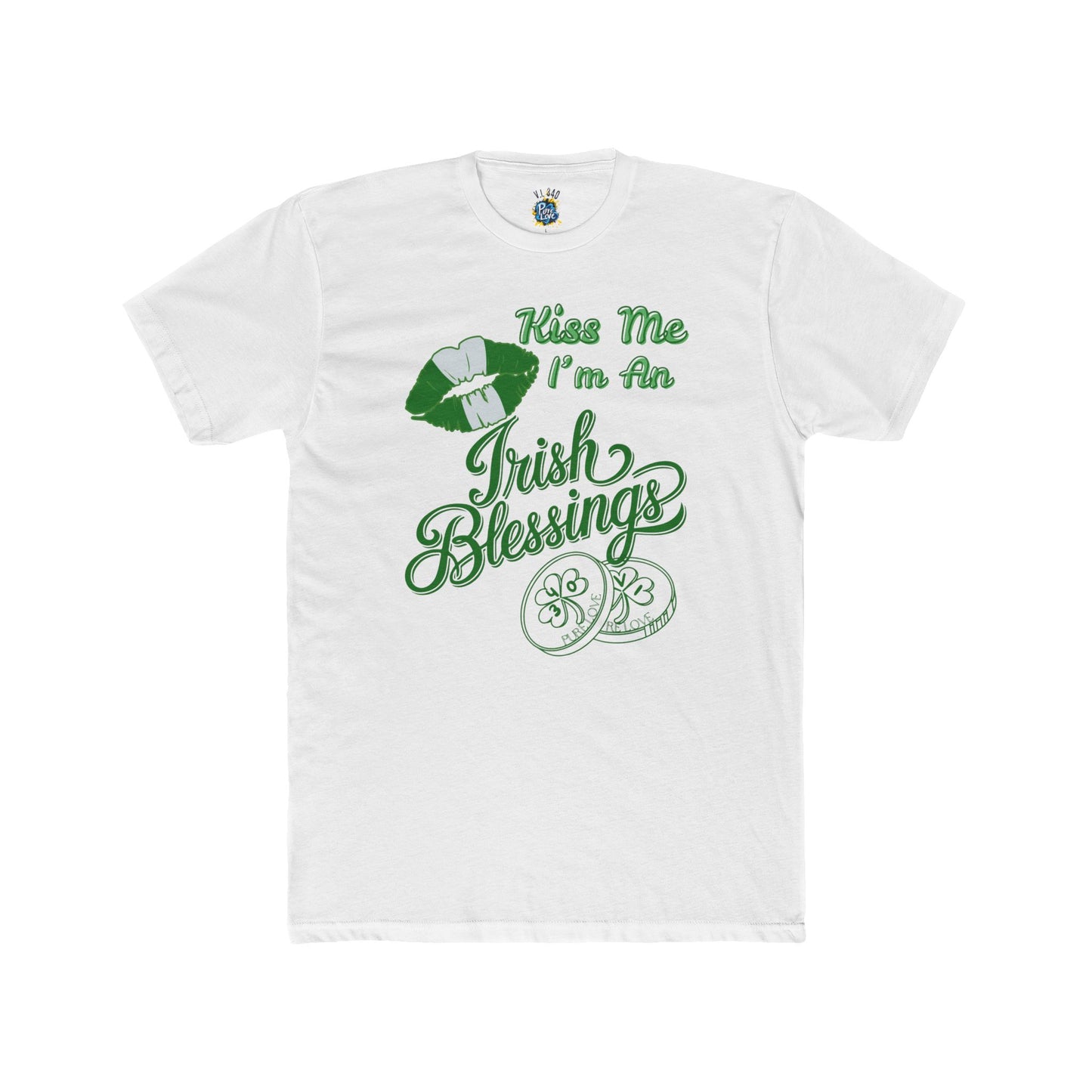 T-Shirt - Kiss Me I'm An Irish Blessing Unisex Cotton Crew Tee